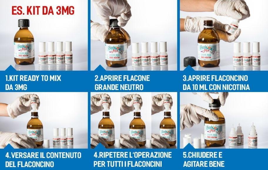 Liquido Base Ready To Mix 50/50 Nicotina 18mg Flacone 10ml